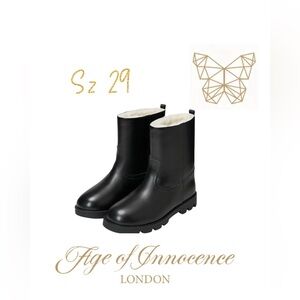 AGE OF INNOCENCE sz 29 CARINE BLACK leather BOOTS